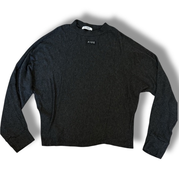 Bundle 2 Five Dancewear loose fitted pullover soft sweatshirts grey and black - Picture 4 of 7